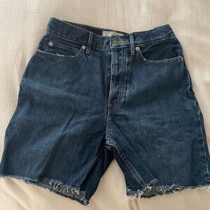 Everlane high waisted denim shorts